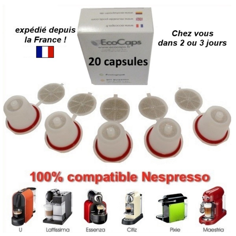 20 capsules rechargeables Nespresso