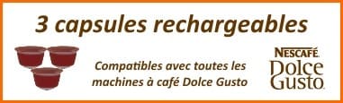  capsules rechargeables Dolce Gusto